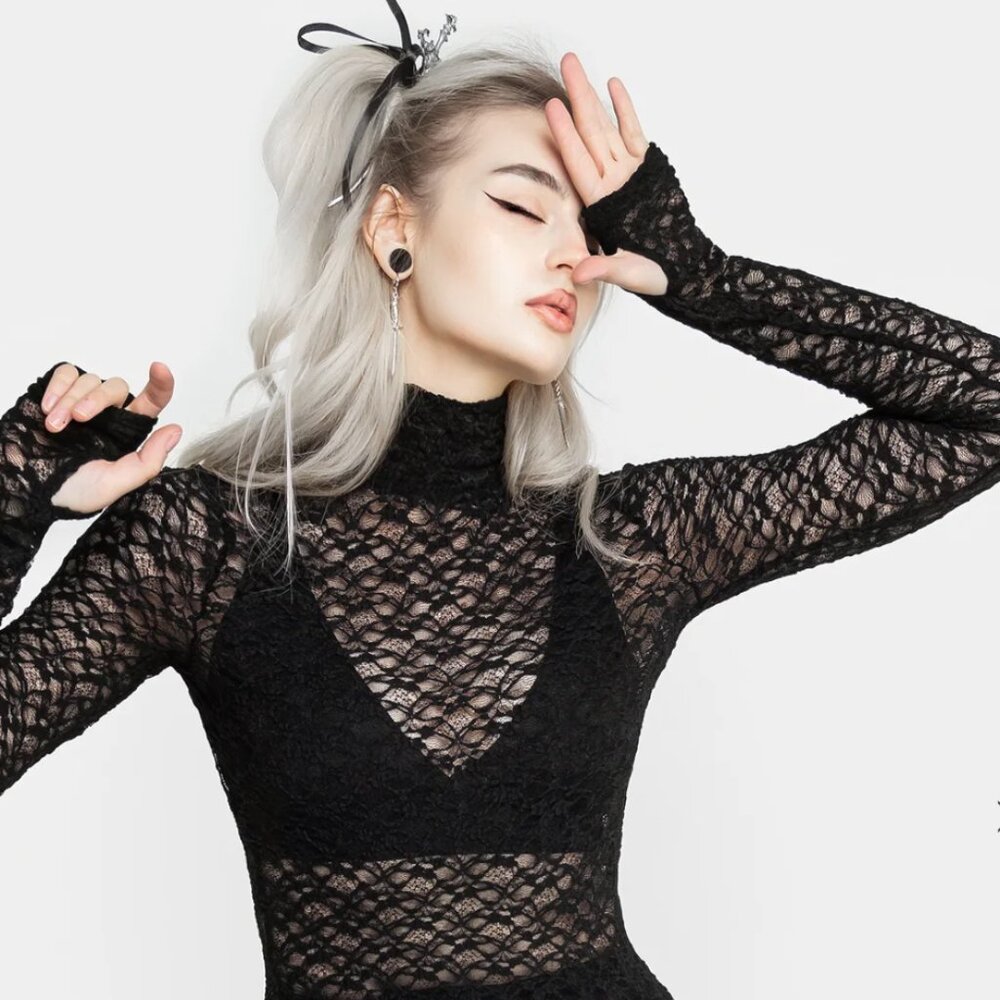 Arabella Lace High Neck Top